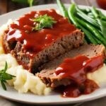 Hands mixing ground beef mixture for warming meatloaf recipe in large bowl