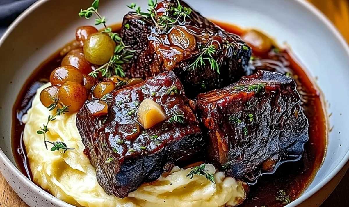 Braised Short Ribs with Garlic Mash