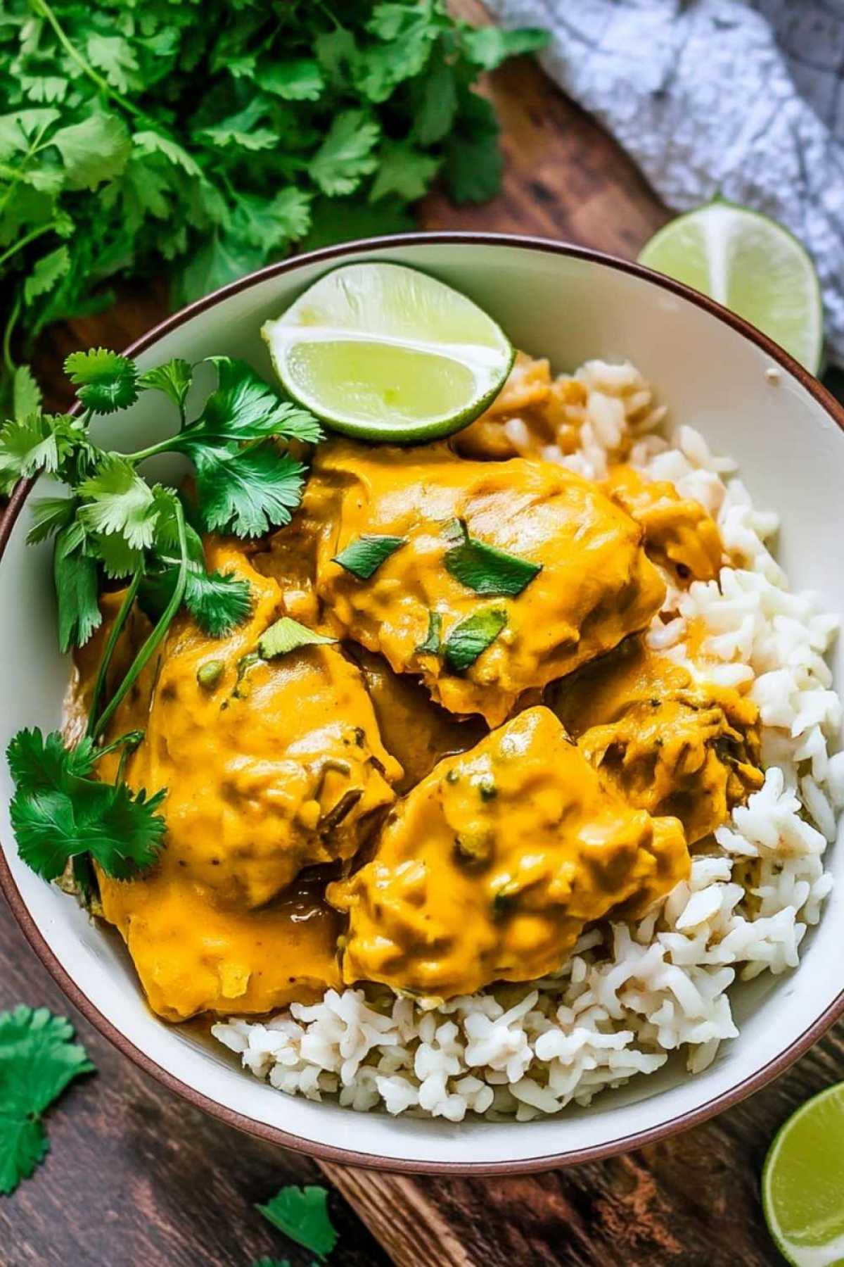 Coconut Curry Chicken with Creamy Coconut Rice
