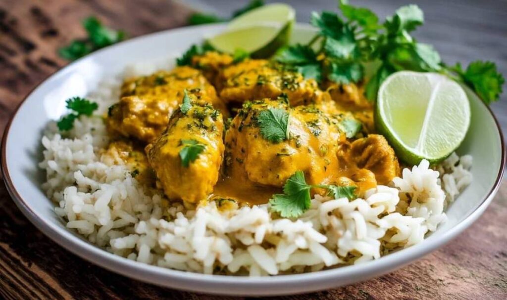 Coconut Curry Chicken with Creamy Coconut Rice
