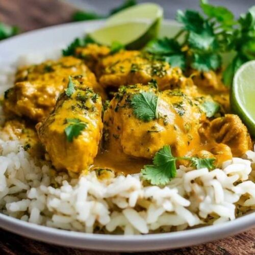 Coconut Curry Chicken with Creamy Coconut Rice