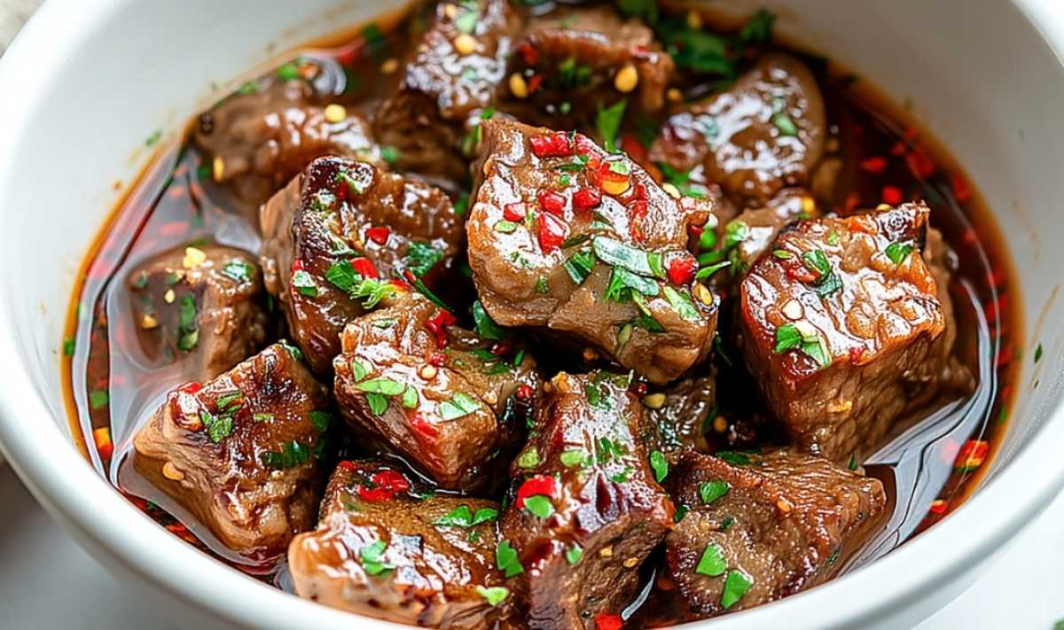 Crockpot Steak Bites in Garlic Butter Sauce