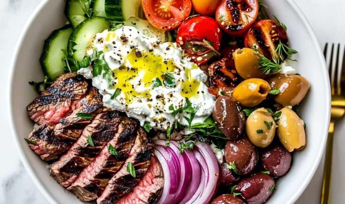 Mediterranean Steak Bowl – 30 Min Recipe