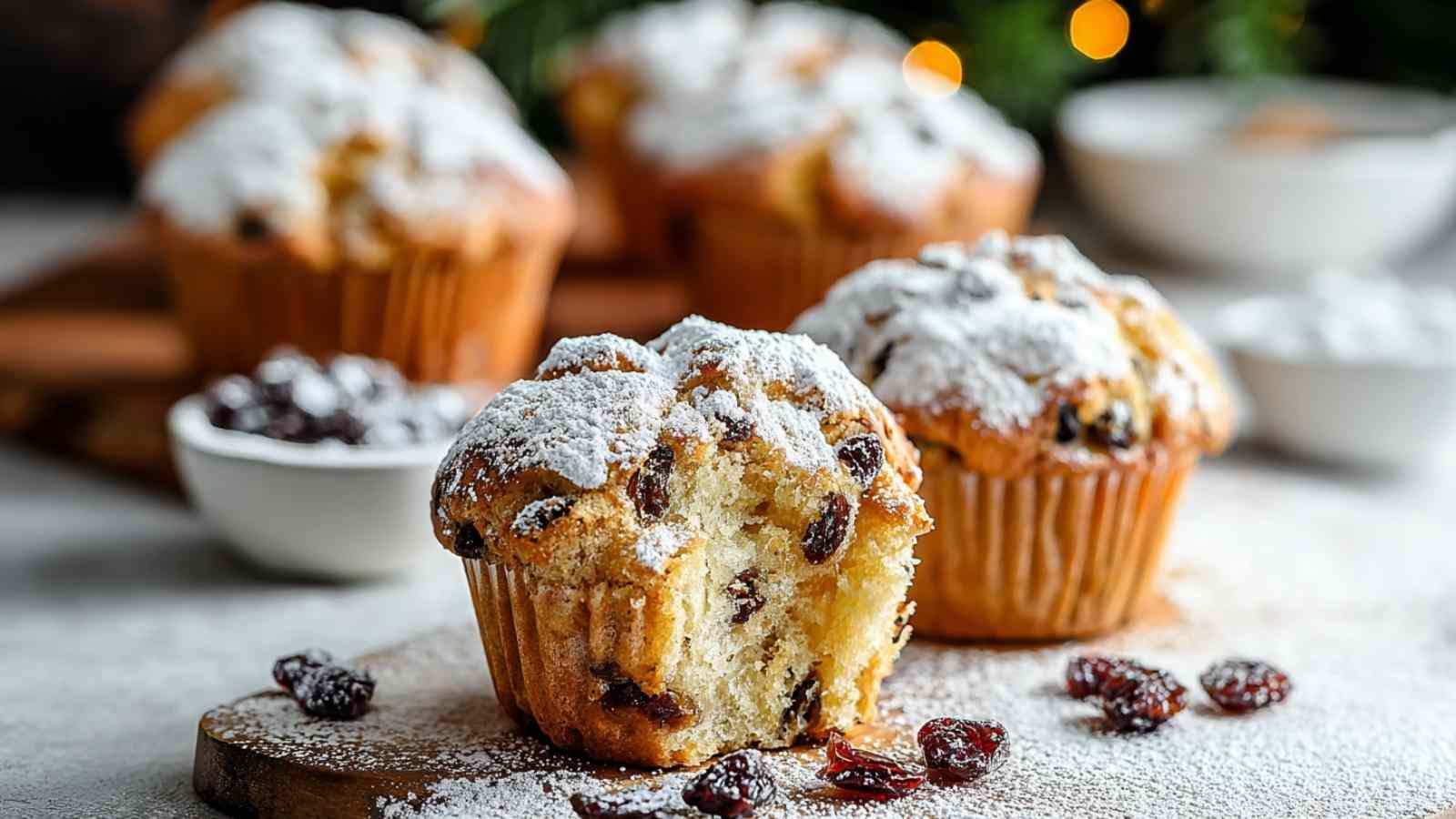 Moist Christmas Stollen Muffins Recipe