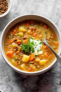 Vegetarian Lentil Soup.