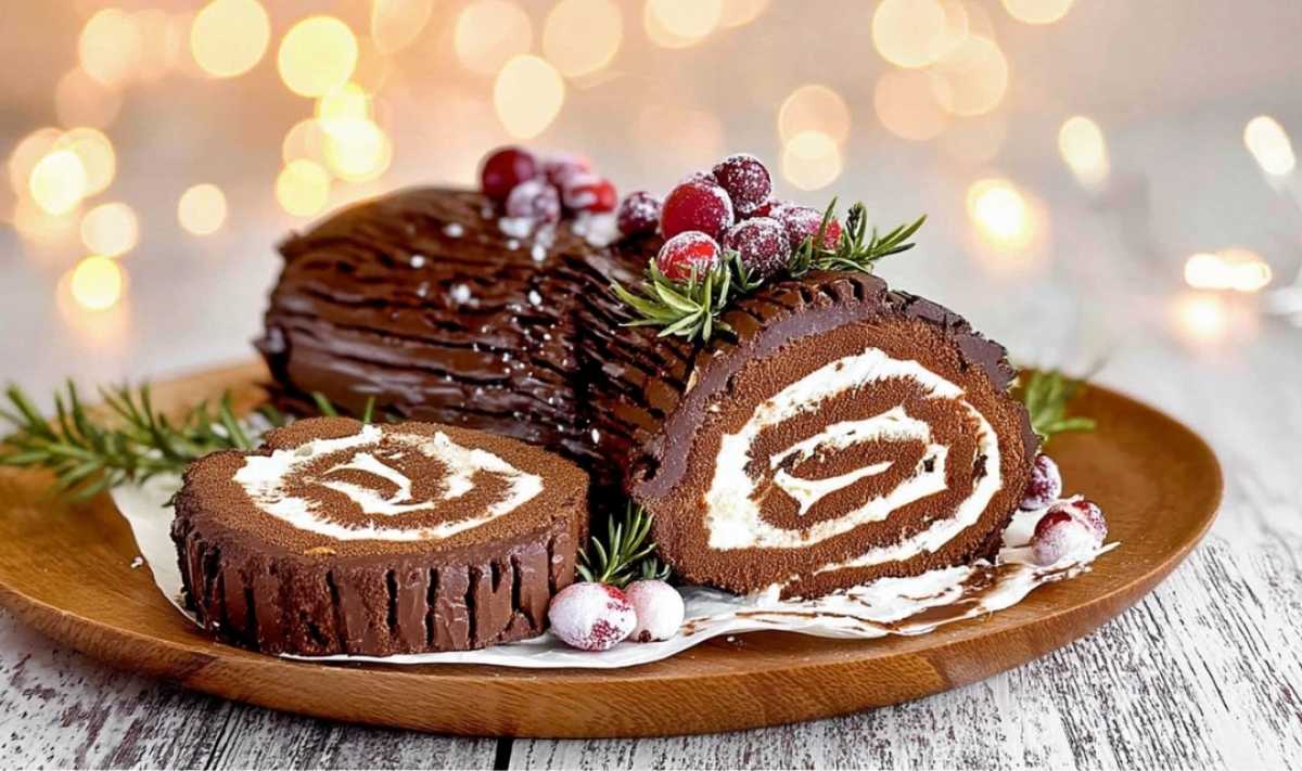 Yule Log Cake for a Magical Christmas