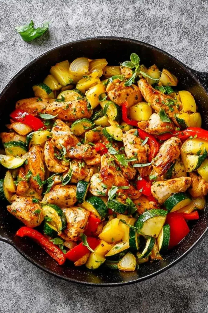 Easy Chicken and Vegetables Skillet Recipe - One-Pan Dinner in 30 Minutes