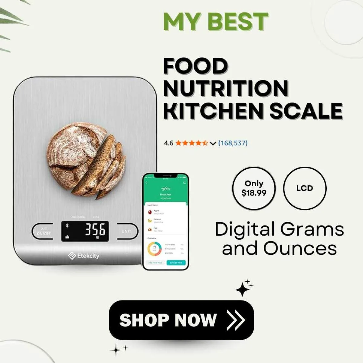 Etekcity Food Kitchen Scale - Kitchen Equipment Recommendation