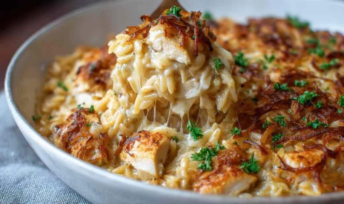 French Onion Chicken Orzo Casserole: The Ultimate Comfort Food Recipe