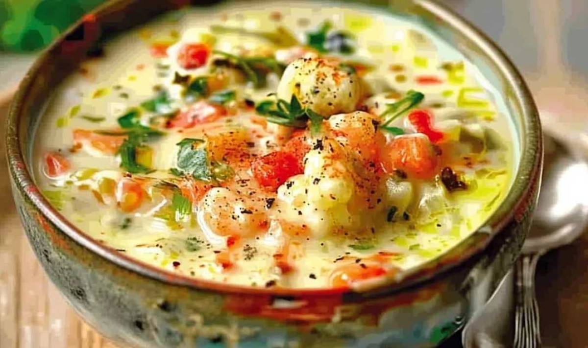 Mediterranean Cauliflower Soup