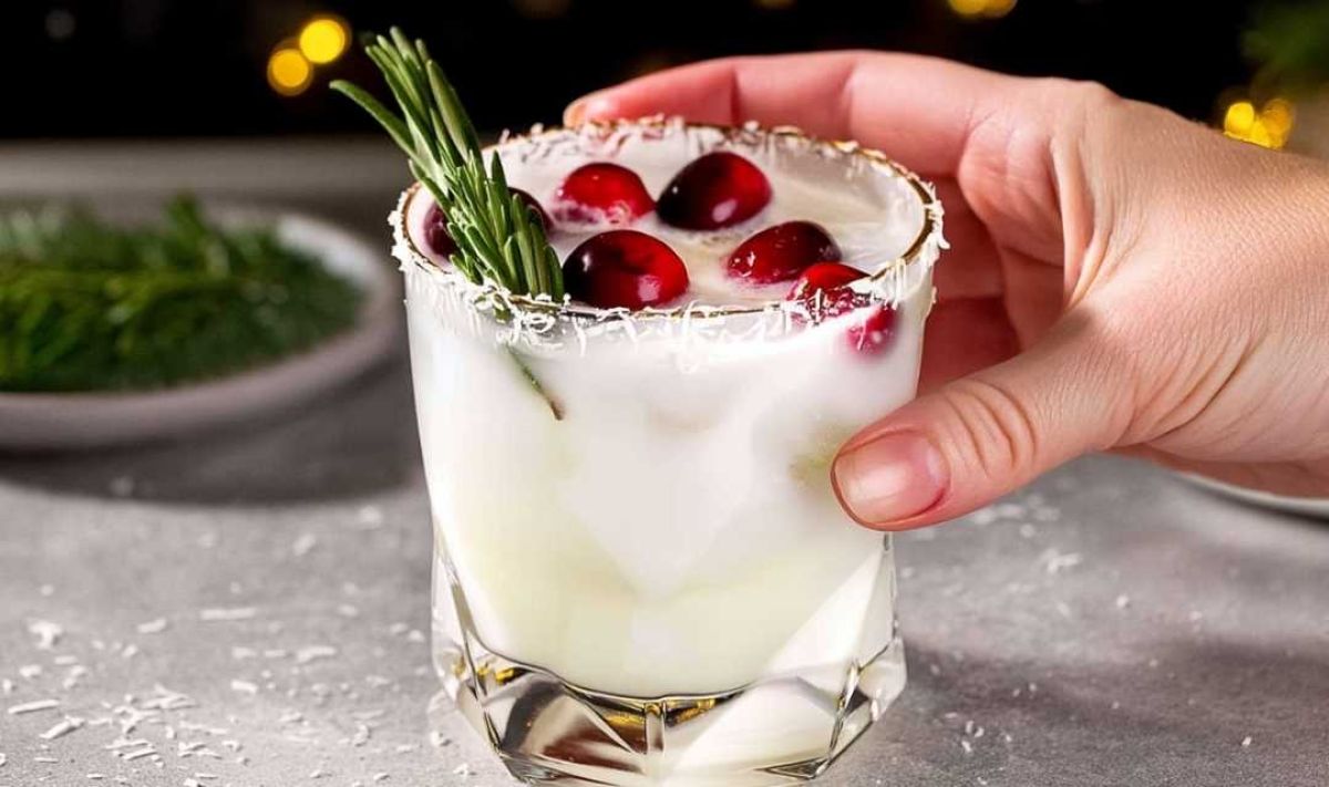 White Christmas Margarita Cocktail