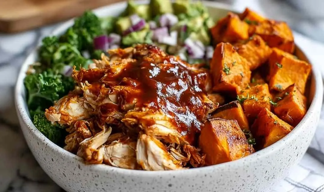 BBQ Chicken Roasted Sweet Potato Bowls: Easy High-Protein Sheet Pan Dinner