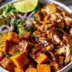 BBQ Chicken Roasted Sweet Potato Bowls Easy High-Protein Sheet Pan Dinner