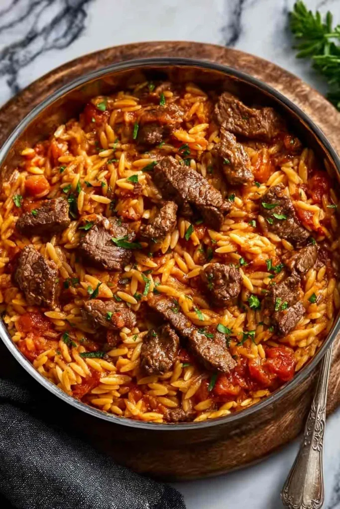 Beef Giouvetsi (Greek Beef Orzo Pasta)