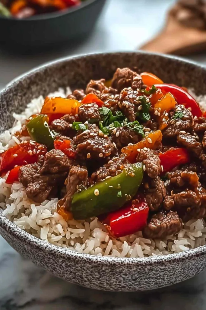 Beef Pepper Rice Bowl Quick 40-Minute Weeknight Winner