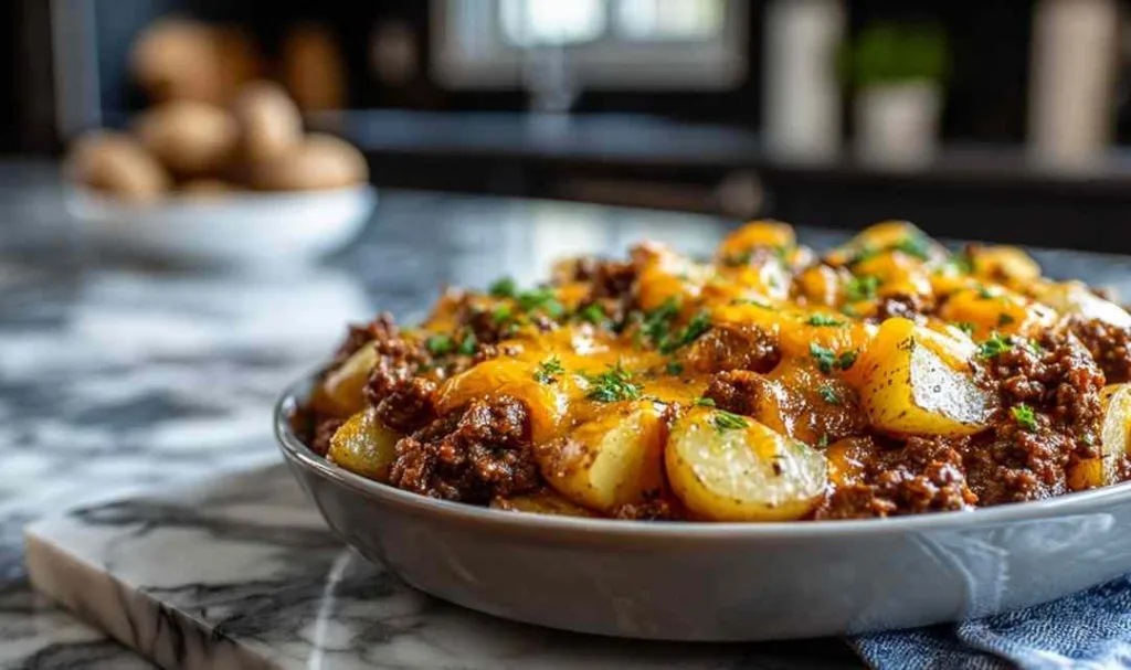 Cheesy Ground Beef and Potatoes