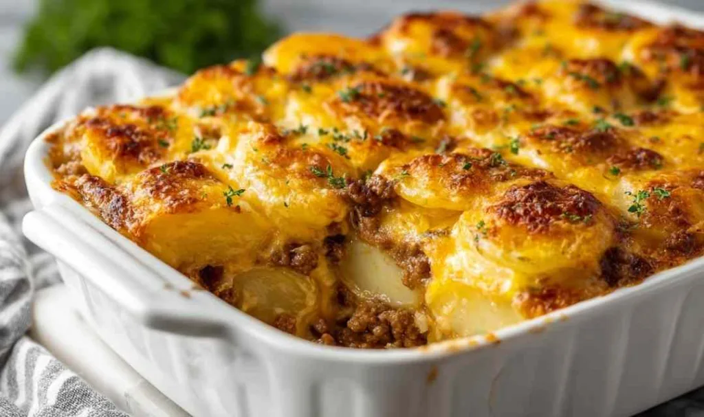 Cheesy Hamburger Potato Casserole