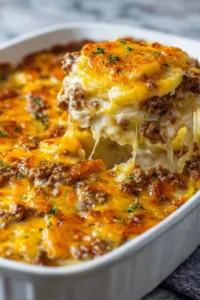 Cheesy Hamburger Potato Casserole
