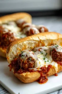 Cheesy Meatball Subs