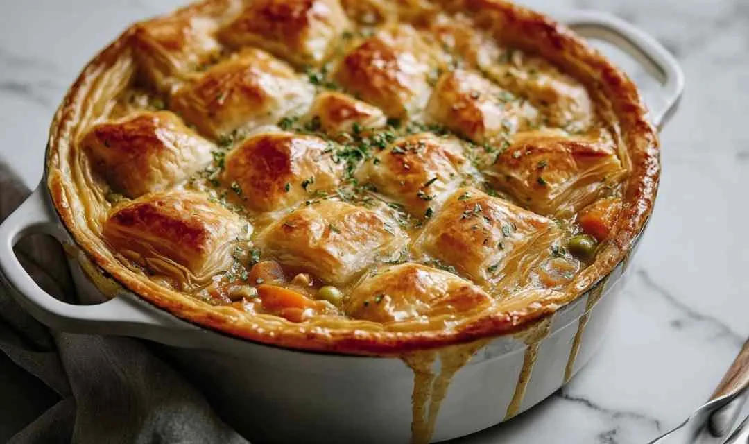 Chicken Pot Pie with Puff Pastry