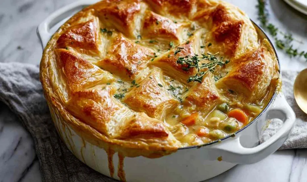 Chicken Pot Pie with Puff Pastry