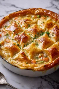 Chicken Pot Pie with Puff Pastry