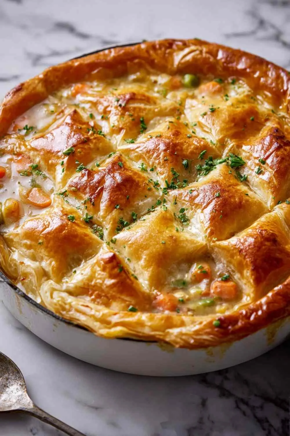 Chicken Pot Pie with Puff Pastry