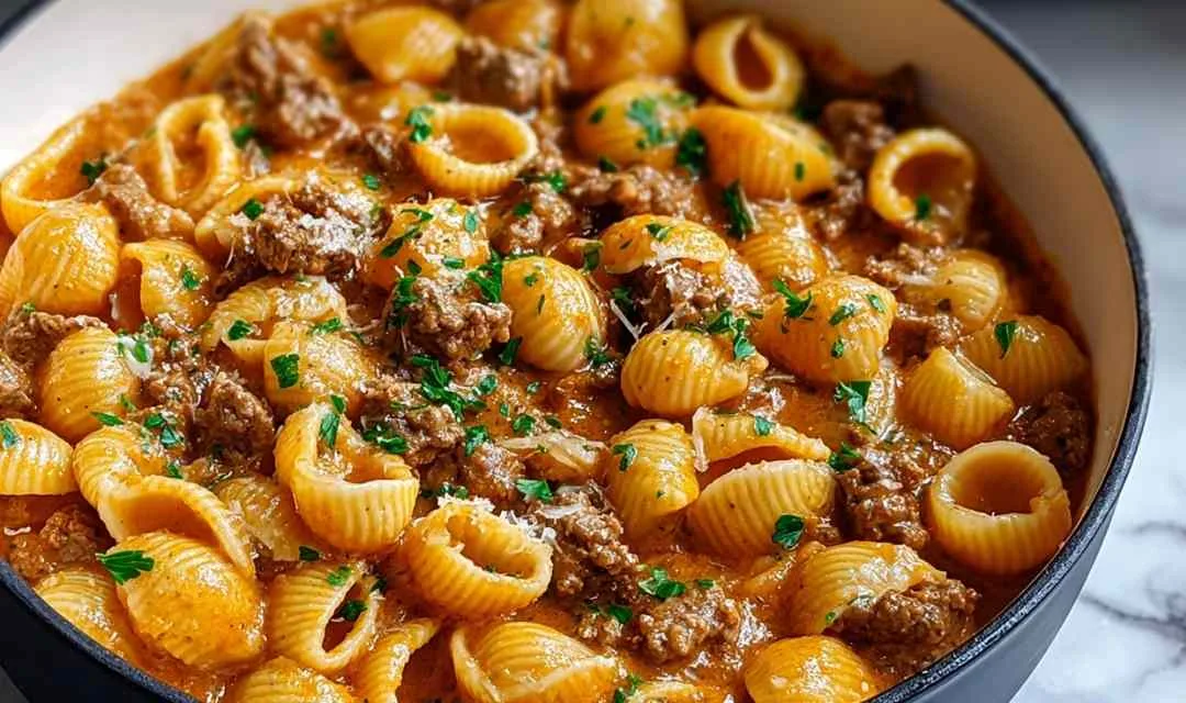 Creamy Beef and Shells Recipe
