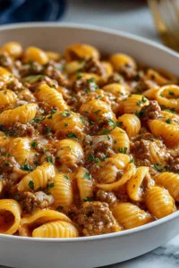 Creamy Beef and Shells Recipe