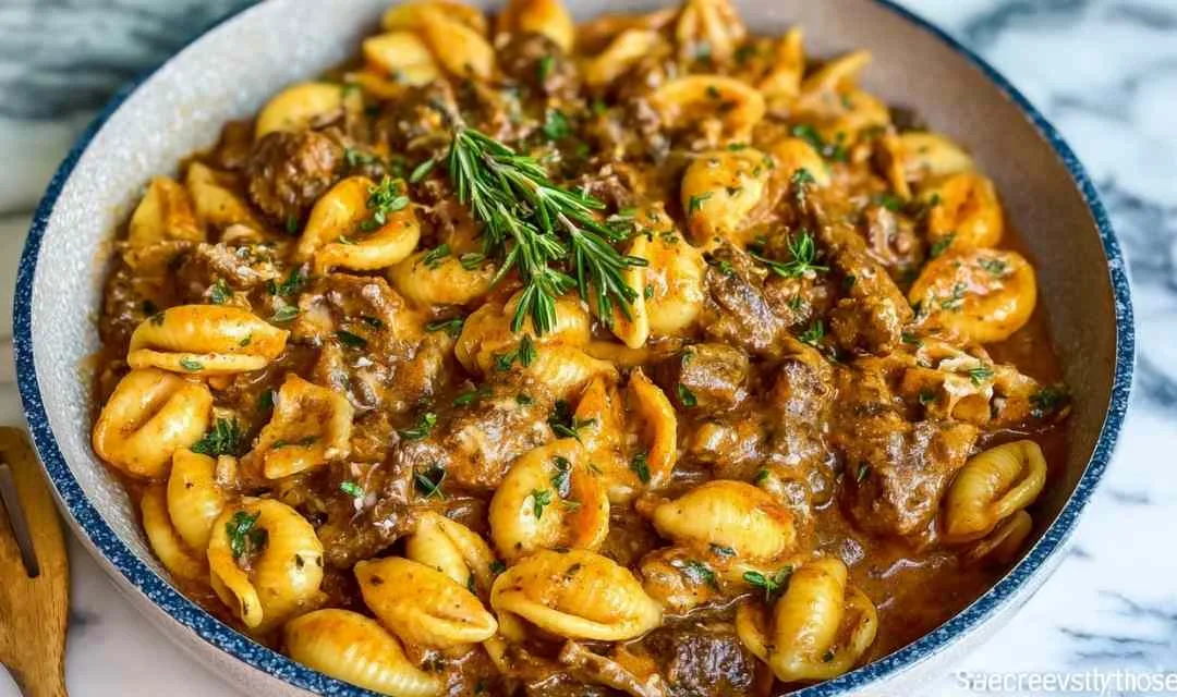 Creamy Beef and Shells