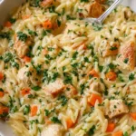 Creamy Chicken Pot Pie Orzo