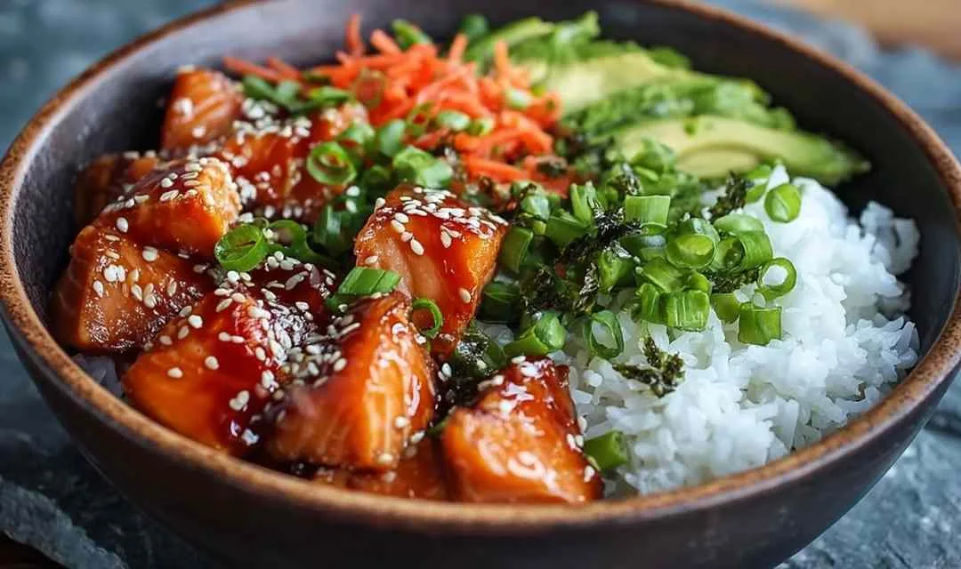 Crispy Salmon and Rice Bowl