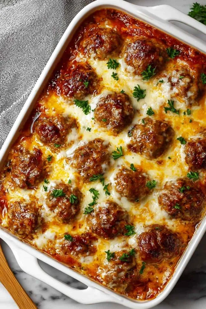 Dump-and-Bake Meatball Casserole Simple 5-Ingredient Dinner