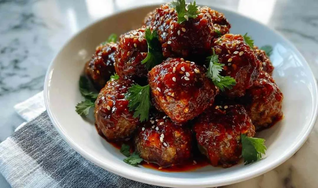 Easy Mongolian meatballs