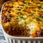French Onion Ground Beef and Rice Casserole