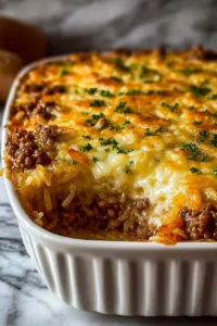 French Onion Ground Beef and Rice Casserole