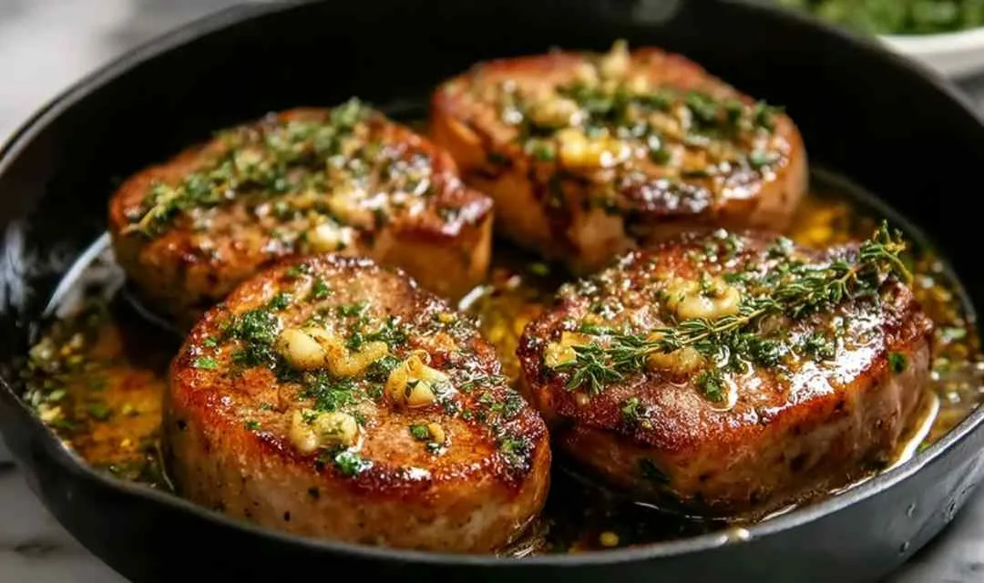 Garlic Butter Pan Seared Pork Chops in 20 Minutes