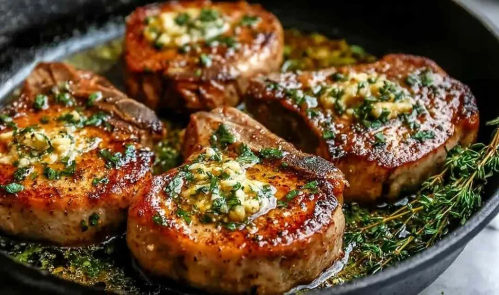 Garlic Butter Pan Seared Pork Chops in 20 Minutes