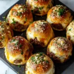 Garlic Parmesan Cheeseburger Bombs in 40 Minutes