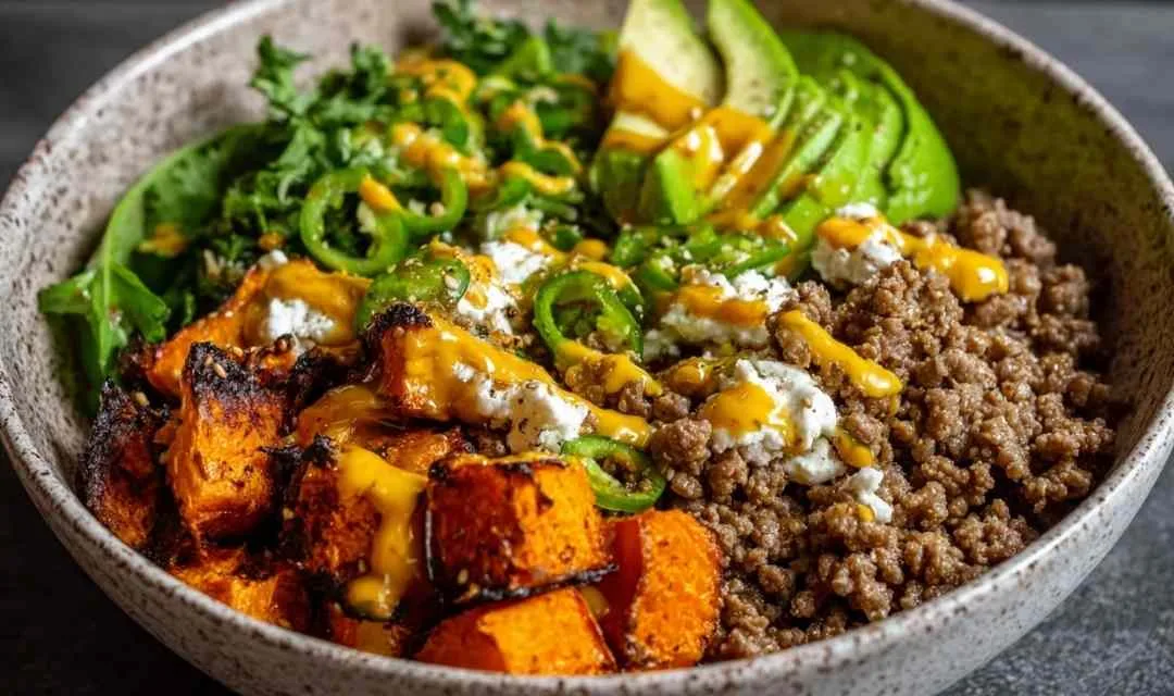Ground Beef Hot Honey Bowl