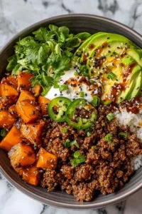 Ground Beef Hot Honey Bowl Recipe