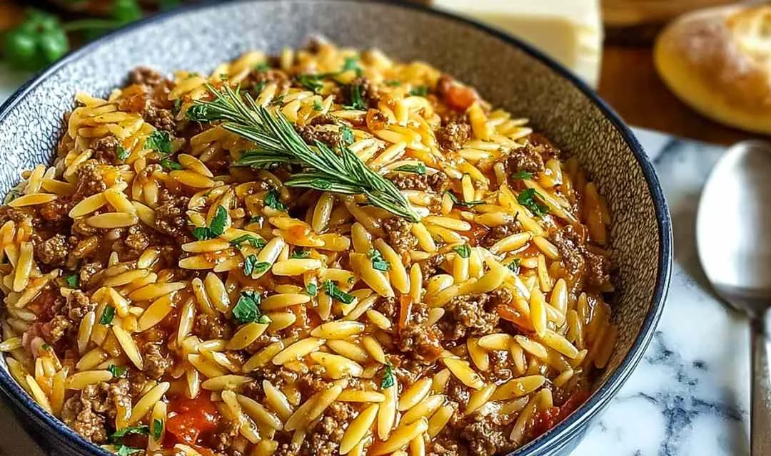Ground Beef Orzo