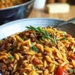 Ground Beef Orzo