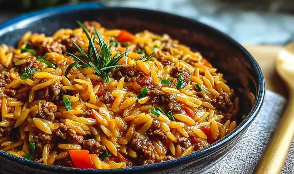 Ground Beef Orzo Recipe Easy One-Pot Comfort Meal in 30 Minutes