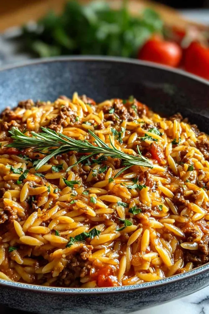 Ground Beef Orzo Recipe Easy One-Pot Comfort Meal in 30 Minutes