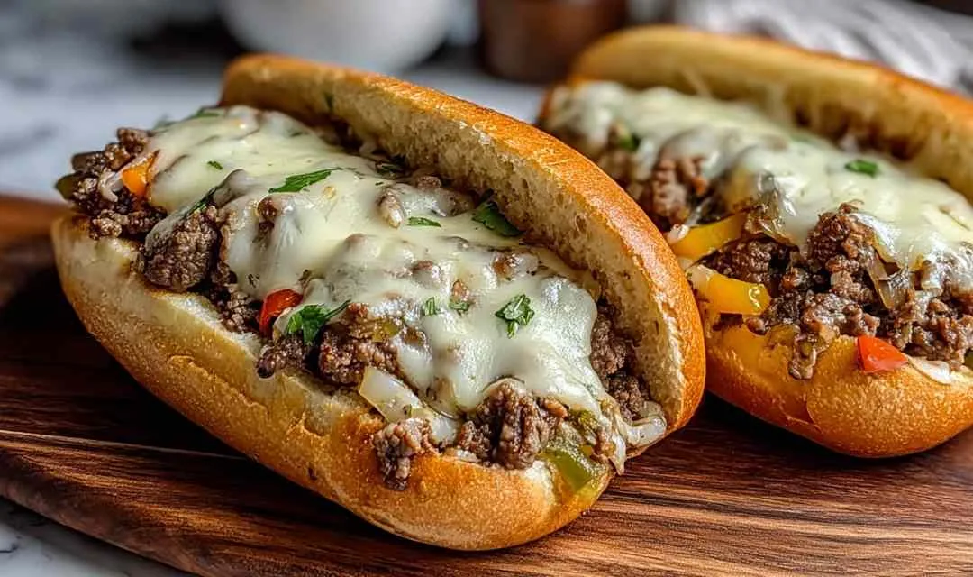 Ground Beef Philly Cheesesteaks