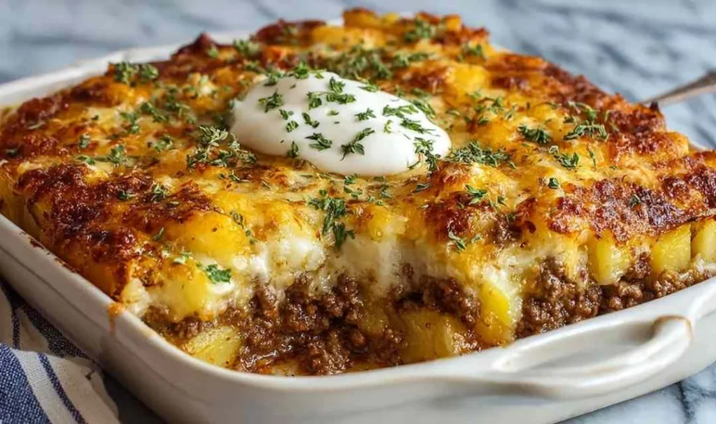 Ground Beef and Potatoes Casserole