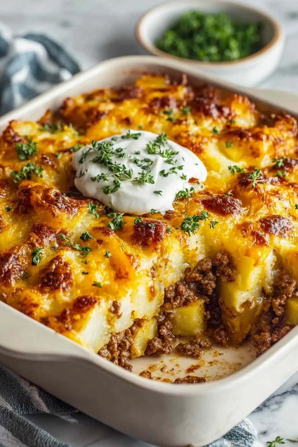 Ground Beef and Potatoes Casserole