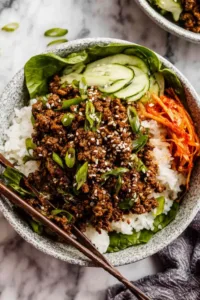 Ground beef bulgogi