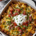 Ground chicken taco casserole
